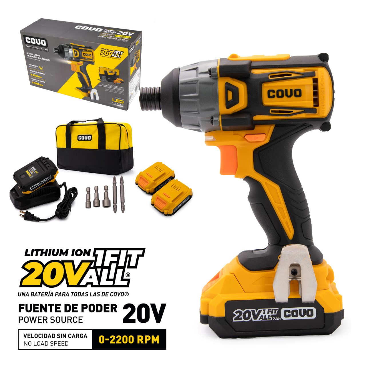 CORDLESS BRUSHLESS IMPACT cv brimpa set 1 20v