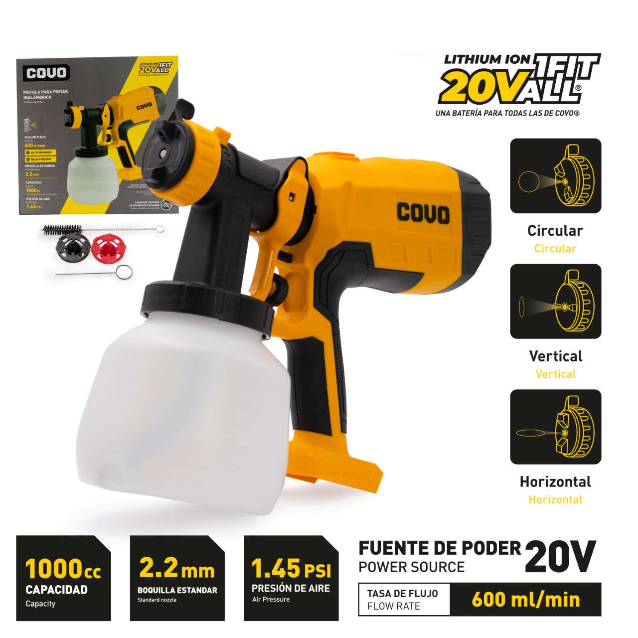 CORDLESS HVLP SPRAYER CV SPY 20V