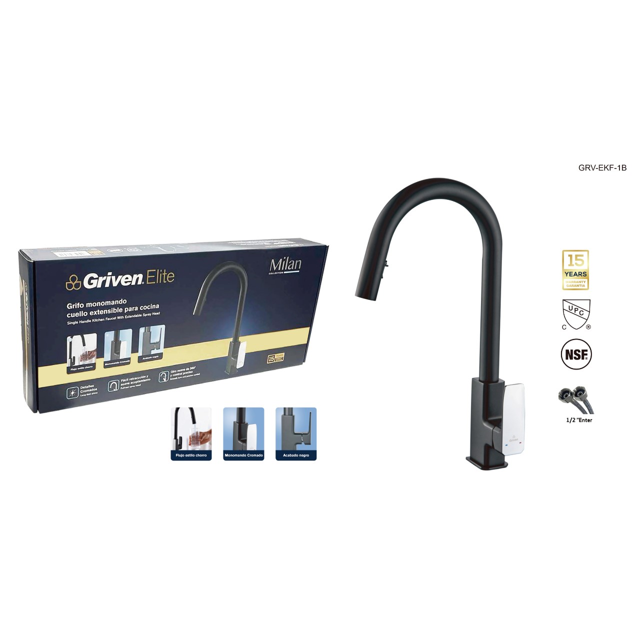 extendable faucet griven